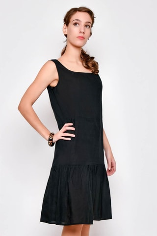 Vestido direito Preto - Preto