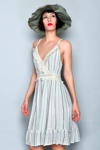 Vestido trapézio Branco - 