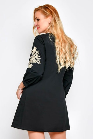 Vestido-camisa 
Preto - 