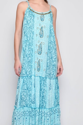 Vestido comprido - Turquesa - Turquesa