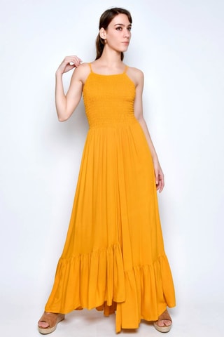 Vestido comprido - Laranja - 
