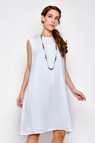 Vestido direito Branco - Branco