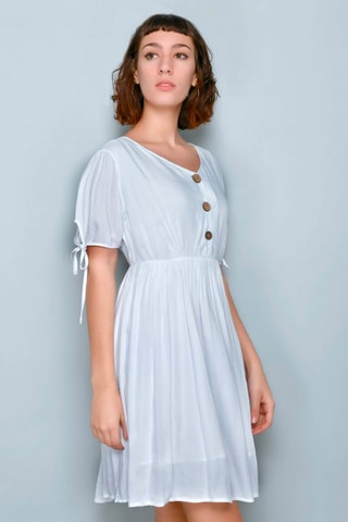 Vestido direito Branco - Branco