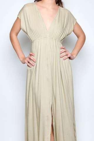 Vestido comprido - Camel - Camel