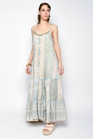 Vestido comprido - Camel - Camel