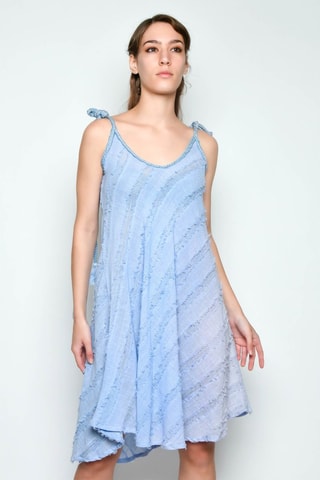 Vestido trapézio - Azul - 