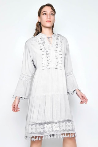 Vestido estilo patinadora - Branco - Branco