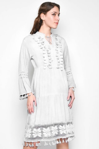 Vestido estilo patinadora - Branco - Branco