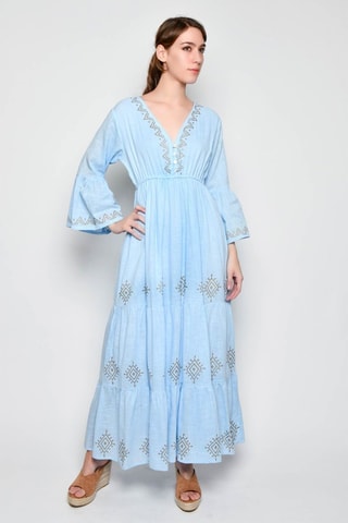 Vestido comprido - Azul - 