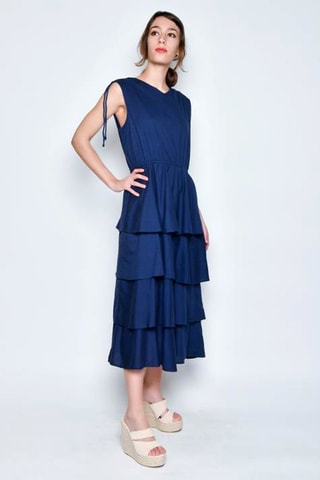 Vestido comprido - Azul - 