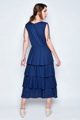Vestido comprido - Azul - 