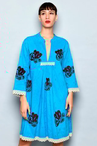 Kurta trapézio Turquesa - 