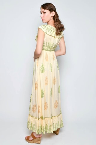 Vestido comprido - Bege - Bege