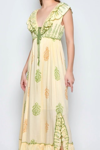 Vestido comprido - Bege - Bege