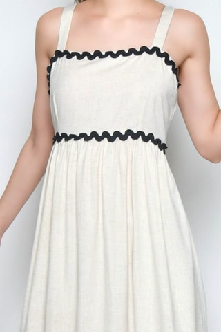 Vestido comprido - Bege - 