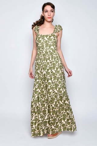 Vestido comprido - Verde -  e 