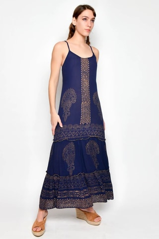 Vestido comprido - Azul - 