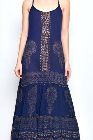 Vestido comprido - Azul - 
