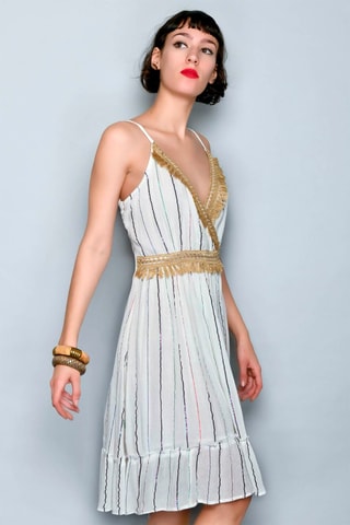 Vestido trapézio Branco - 