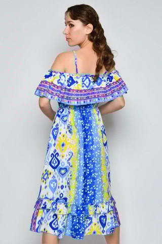 Vestido midi - Azul - Azul
