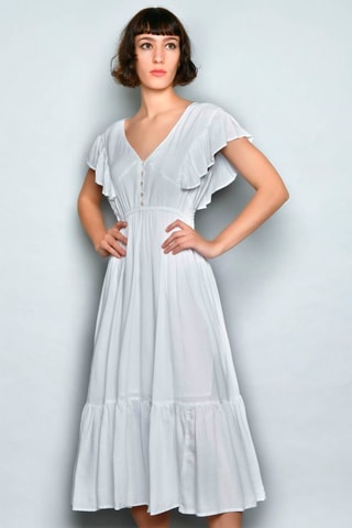 Vestido midi Branco - Branco