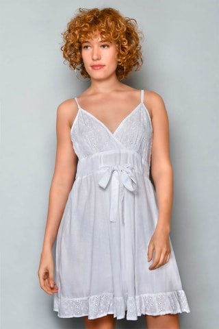 Vestido estilo patinadora Branco - Branco