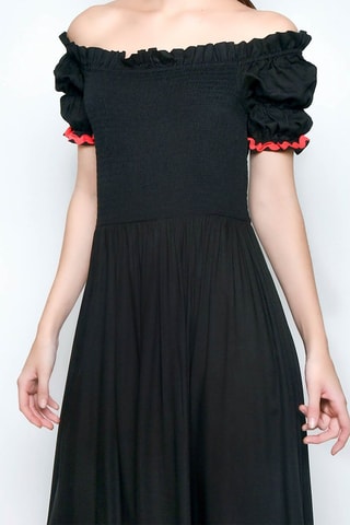 Vestido comprido - Preto -  e 