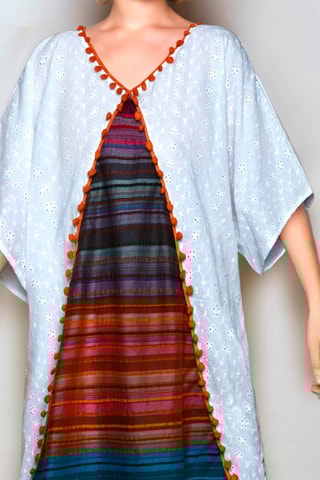 Vestido trapézio Multicolor - Multicor