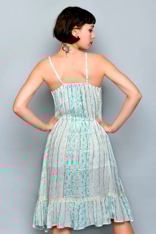 Vestido trapézio Branco - Branco