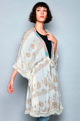 Quimono Branco e laranja - Branco e laranja