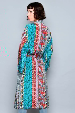 Quimono Turquesa e vermelho - Vermelho e azul