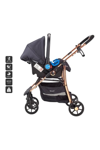 Carrinho Style 3 em 1 Air - Preto e dourado