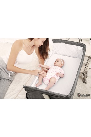 Berço co-sleeping Together - Preto e dourado