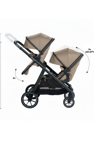 Carrinho de bebé Duo - Bege - Desde o nascimento - até 2 x 22 kg