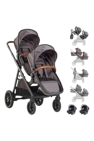 Carrinho de bebé Duo - Cinzento - Desde o nascimento - até 2 x 22 kg