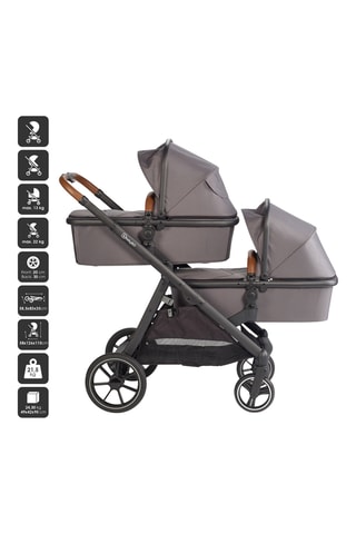 Carrinho de bebé Duo - Cinzento - Desde o nascimento - até 2 x 22 kg