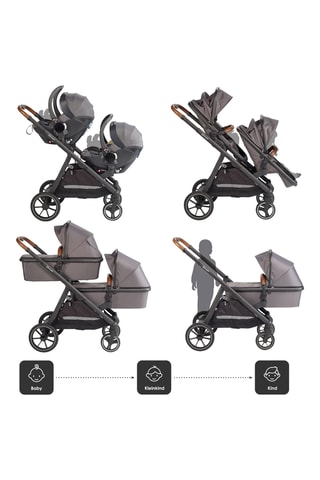 Carrinho de bebé Duo - Cinzento - Desde o nascimento - até 2 x 22 kg