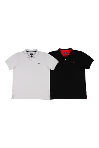 2 polos regular - Blanc et noir
