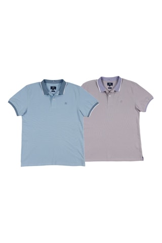 2 polos regular - Bleu clair et gris