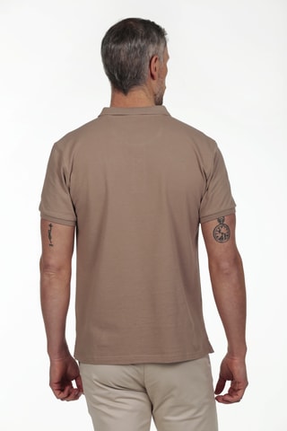 2 polos regular - Bleu et marron clair