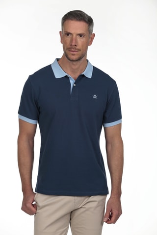 2 polos regular - Blanc et bleu