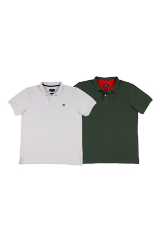 2 polos regular - Blanc et vert