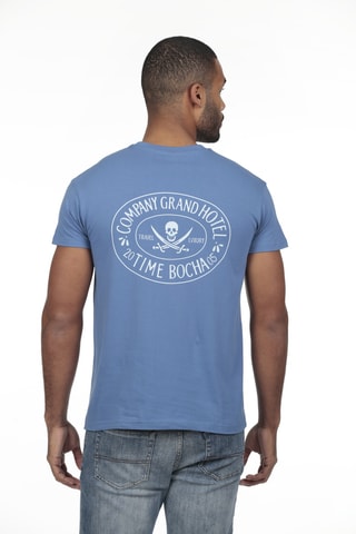 2 t-shirts regular - Blanc et bleu