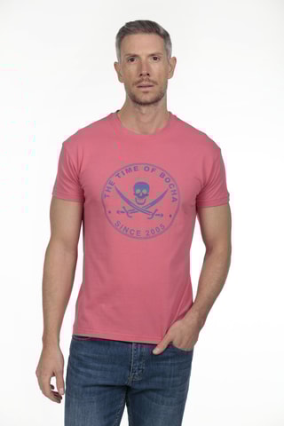 2 t-shirts regular - Bleu et corail