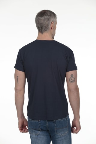 2 t-shirts regular - Bleu marine et vert