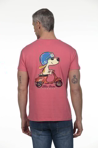 2 t-shirts regular - Blanc et corail