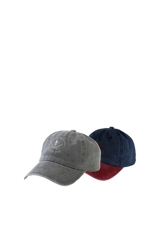 2 casquettes en jean - Gris