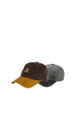 2 casquettes en jean - Jaune