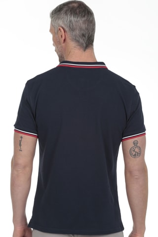 2 polos regular - Blanc et bleu marine