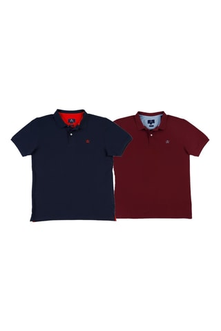 2 polos regular - Bleu marine